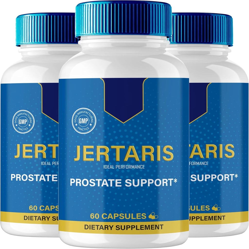 IDEAL PERFORMANCE Jertaris Capsules, Jertaris Prostate Health Supplement Pills - Extra Strength, Jertaris apoya la salud de la próstata All Natural Formula, Jerta RIS Capsules, Jer Taris Reseñas (3 Pack)