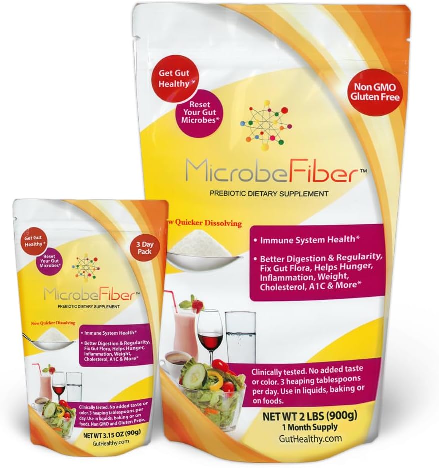 Prebiótico Soluble Fiber - Reiniciar microbios Gut & Get Gut Healthy - 30 Day Supply with Bonus 3-Day Pack