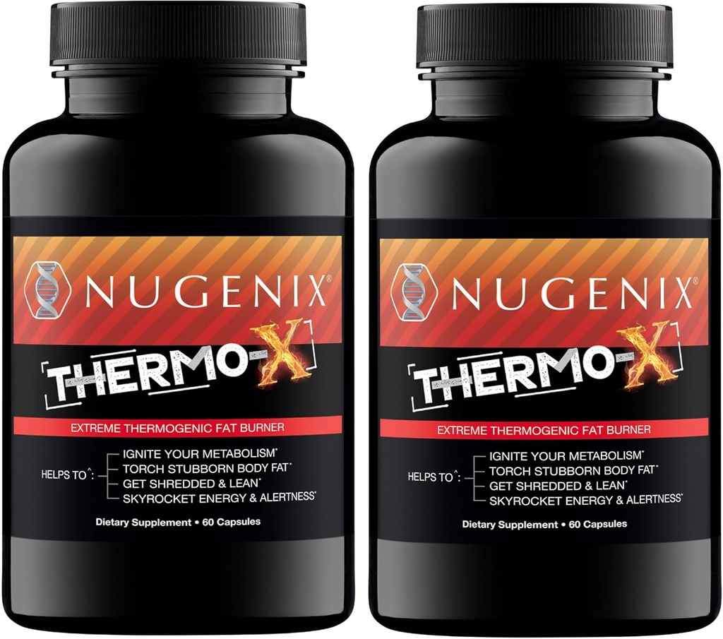 Nugenix Thermo-X: suplemento termogénico de quemador de grasa para hombres, acelerador metabólico extremo, 120 conde