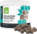 Sólo animales domésticos naturales Ultimate Daily Vitamins - Suplemento multivitamínico completo para perros Balanced Health & Vitality - Senior Small &amp; Large Canine Food Immune Digestive Support -60 Soft Chews (Pack of 1)