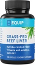 Equip Foods Grass-Fed Beef Liver ← Natural Desiccated Beef Liver Supplement  Apoyo Corazón Salud, Función cerebral, Digestión, Metabolismo, Inmunidad, Detoxificación ← 180 Capsules, 30 Serviciones