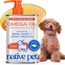 Native Pet Omega 3 Fish Oil for Dogs & Cats - Promueve la piel sana, la carne brillante, & Strong Joints - Hecho con aceite de salmón de Alaska silvestre para perros – Tasty, Fast-Absorbing Omega 3 6 9 Liquid Supplement-16oz