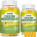Suplemento de Monohidratos de Sugar Free Creatine Gummies para Hombres &amp; Mujeres Monohidratos de Creatina con Magnesio & Vitamina B12 Para el crecimiento de la fuerza muscular, Boost de energía, Suplemento de Pre-Workout, 120 Condes
