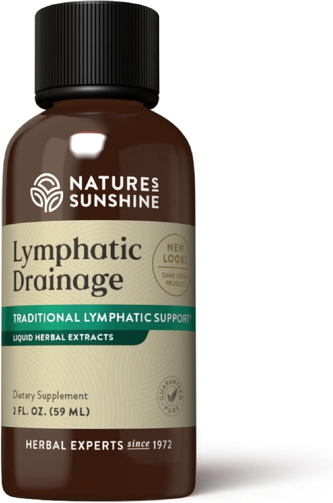 Drenaje linfático de Sunshine de la naturaleza, 2 Fl. Oz TENIDO suplemento de drenaje linfático promueve el drenaje eficiente del sistema linfático para promover la salud general
