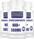 Liposomal NAD+ 500mg con TMG 300mg, Actual NAD+ Suplemento (No un Precursor) Más Eficiente que NMN, Nicotinamide Riboside Alternativa para la energía celular, envejecimiento saludable y reparación de músculo 180 cápsulas