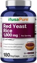 NusaPure Red Yeast Rice 1800mg 180 Veggie Capsules (No-GMO, Vegan)