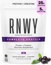 25g Acai Protein + 5g Creatine Powder, Vegan Plant-Based Protein with Digestive Enzymes to Build & Recover, 21 Servings