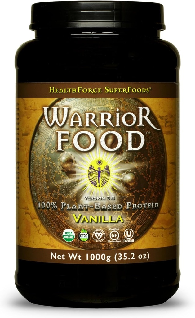 SUPERFOODS DE LA HEALTHFORCE Warrior Food Protien Powder - Vanilla Flavor - 1000 gramos