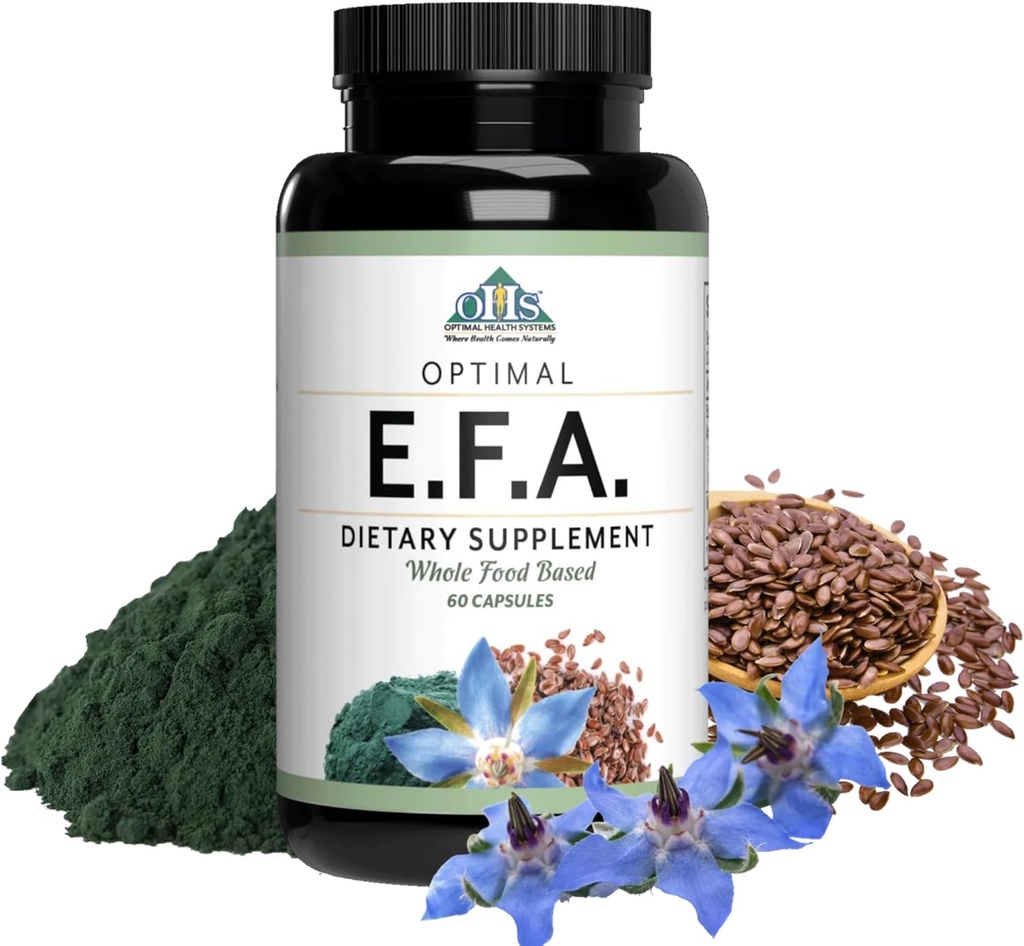 Sistemas de salud óptimos EFA tención 1000 mg de Borage, Flaxseed y Algae Oil ← Safer, Plant-Based Blend