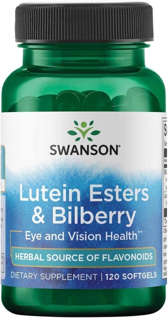 Swanson Lutein &amp; Bilberry 6/20 Milligrams 120 Sgels