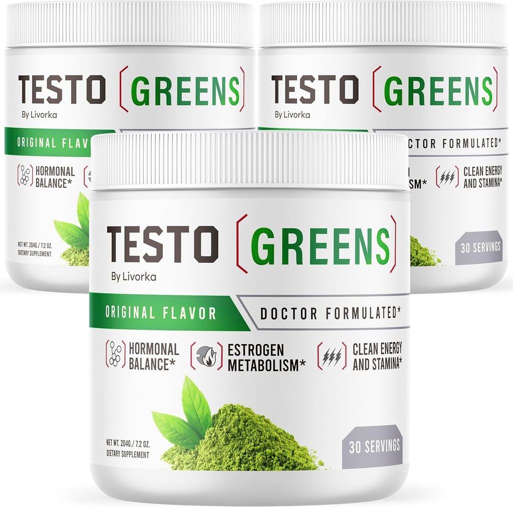 (3 Pack) Testo Greens Powder - Testo Greens, TestoGreens Powder, TestoGreens, TestoGreens Advanced Formula, Testo Greens All Natural Formula, TestoGreens Powder Reseñas, 90 Serviciones para 3 meses
