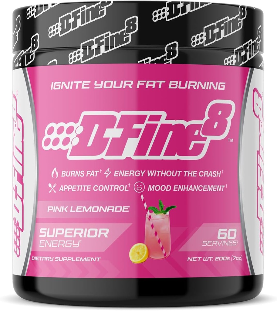 Thermogenic Pre-Workout Energy Powder &amp; Shredding Supplement, Boost Energy Mood & Focus, Sugar Free, Contains Senactiv, Endurance, 300mg Caffeine, N-Acetyl-L-Tyrosine (Pink Lemonade)