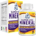 Super-MAX Multimineral Supplement (Iron Free) Multiminerals | High-Potency Multi Mineral Supplements (All-in-1) Minerals Formula | Mineral Complex | 1-Month Supply | 60 Tablets