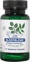 Vitanica SleepBlend - Sleep &amp; Relax Support for Women - Herbal Supplements with Melatonin, Valerian Root, Vitamina B2 &amp; B12 &amp; Magnesium - Pro Logo - 15 Vegan Caps