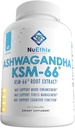 NuEthix Formulations Ashwagandha KSM 66, 500mg of KSM-66 Root Extract, Mood, Stress, & Cognitive Support, BioPerine Black Pepper Extract, Gluten Free, Vegetarian, Non-GMO, & Dairy Free, 60 Servings