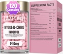 Inositol Suplemento – Myo-Inositol & D-Chiro Inositol con Chasteberry, Berberine &amp; Ashwagandha – Ideal 40:1 Blend con Folate &amp; Vitamina D – Vegan Women’s Wellness Fórmula – 120 Capsules