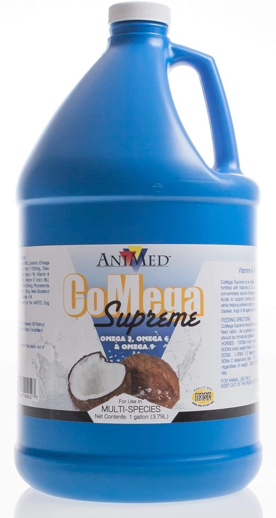 AniMed CoMega Supreme, 1 Gallon, Balanced Essential Fatty Acid Coat Suplemento para Caballos