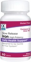 Quality Choice Iron High Potency Slow Release Tablets, 45mg, 60 Tabets Each (Pack of 2)