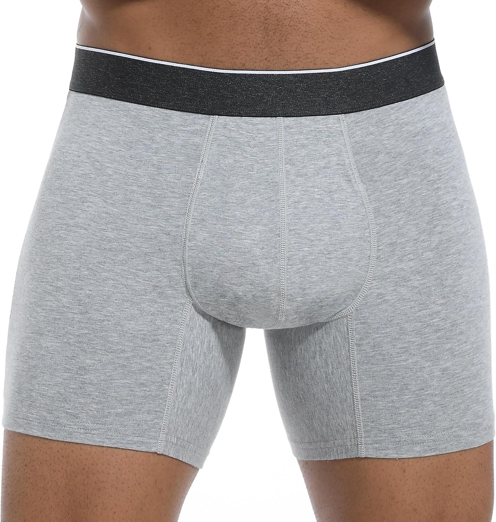 Hombres lavados Incontinencia impermeable ropa interior Leak Protection Instant Absorbency 60 ML Boxer Briefs (Gray L)