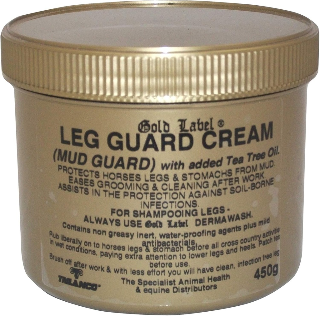 Crema de la Guardia Legislativa, Etiquetas de Oro, Protección de la Mud para Caballos, 450 Gm