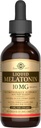 SOLGAR Melatonina Líquida 10 mg, Natural Black Cherry Flavor - 2 fl oz - Ideal para Jet Lag - Vegan, Gluten &amp; Dairy Free, Kosher - 59 Servimientos