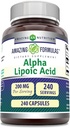 Fórmulas increíbles Ácido Lipoico alfa TENIDO 200 Mg Suplemento TENIDO Capsules TENIDO NO Gluten-Free TEN Made in USA (1 Pack, 240 Count)