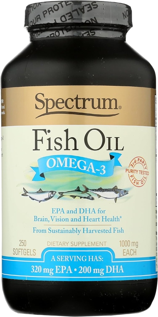 Espectrum Essentials Softgels, Fish Oil Omega-3, 1000 mg, 250 Conde
