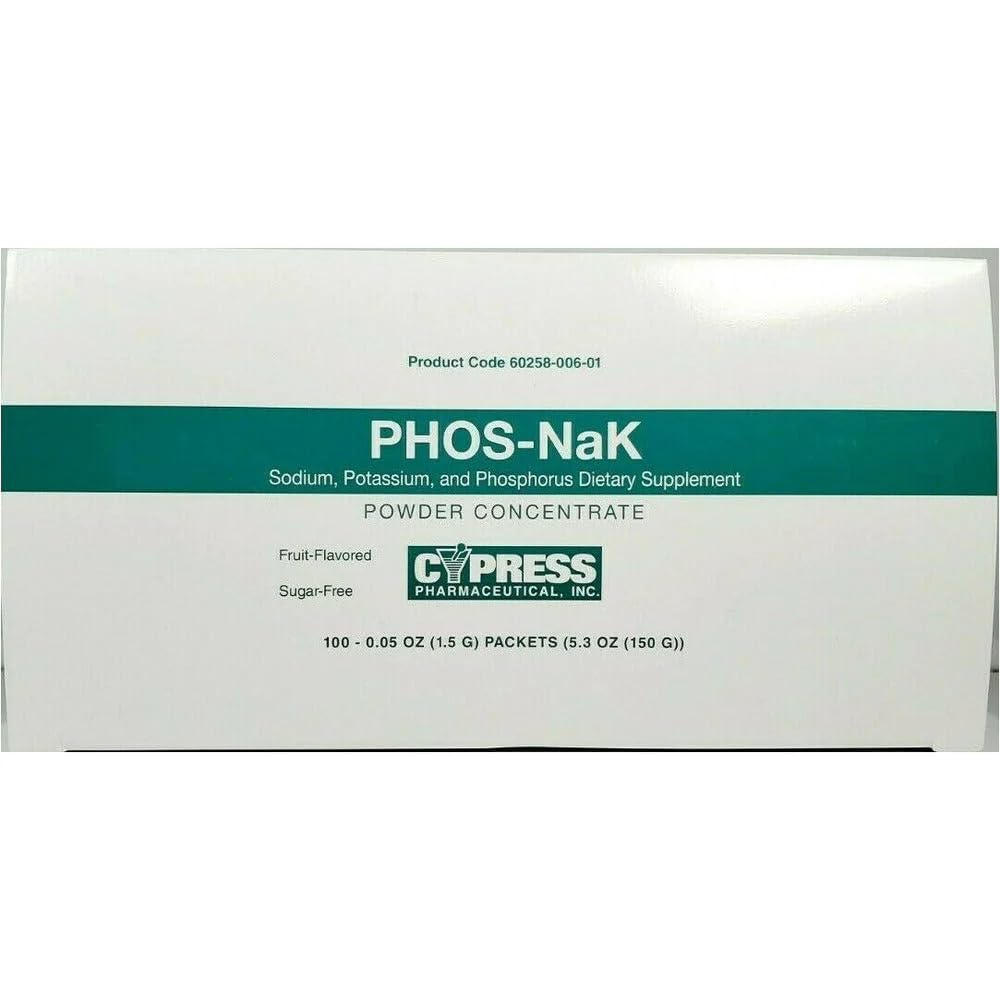 MCK27102700 - Cipress Pharmaceutical Phos-NaK Dietary Supplement Sodium / Potassium / Phosphorus 160 mg - 280 mg - 250 mg Unit Dose, Oral Powder Concentrate Packet Fruit Flavor