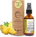 Extracto de Pineapple de Bromelaina cruda orgánica - Potencia aumentada 500 mg, para adultos de niños - para la salud digestiva, la respuesta inflamatoria y la curación - no GMO - 60ml 120 Day Supply