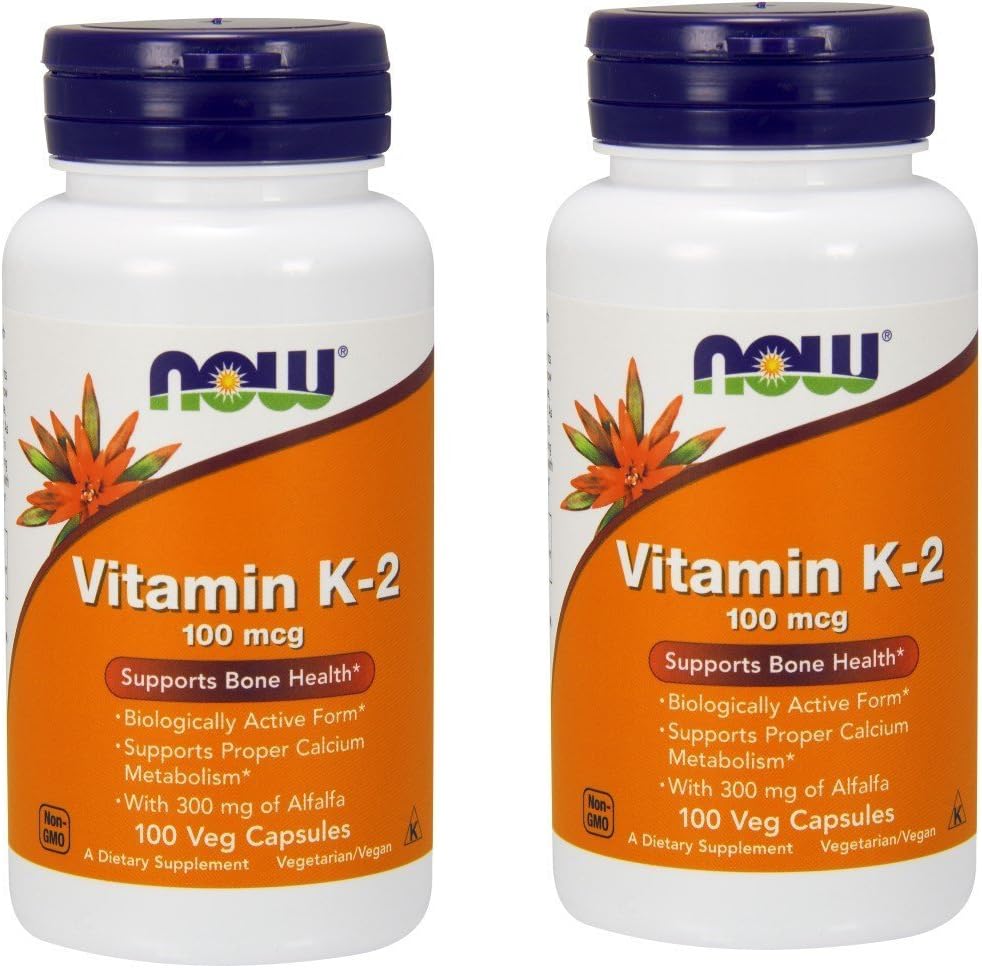 Ahora Alimentos Vitamina K-2 100 mcg - 100 Vcaps ( Multi-Pack)