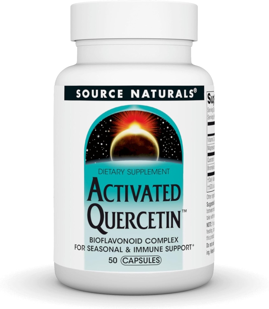 Fuente Naturales Activado Quercetina, Complejo Bioflavanoide, para el Soporte Estacional &amp; Inmuno - 50 cápsulas