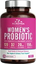 Probiótico femenino, 120 millones &amp; 32 Strains con Arándano, Prebióticos & Enzymes Digestivos, Gut, Vaginal & Urinary Tract Support, 30 cápsulas de liberación retrasada