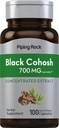 Piping Rock Negro Cohosh Root Extract  700 mg ← 100 Capsules TEN Concentrado Silencio No GMO, Gluten Suplemento gratuito