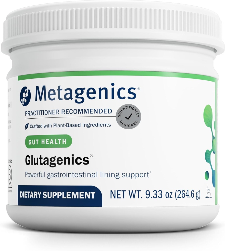 Glutagenics metagénicas - L-Glutamina con Licorice deglycyrrhizinated (DGL) & Aloe Vera - Apoya Gut Health, Función Digestiva & Immune System - Non-GMO, Gluten-Free Powder Supplement - 60 Servings