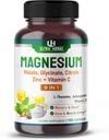 Complejo de Magnesio Tripple, con Magesium Malate, Glycinate, Citrate - Suplemento de Magnesio de alta absorción para la calidad del sueño, Nerve &amp; Muscle Relaxation