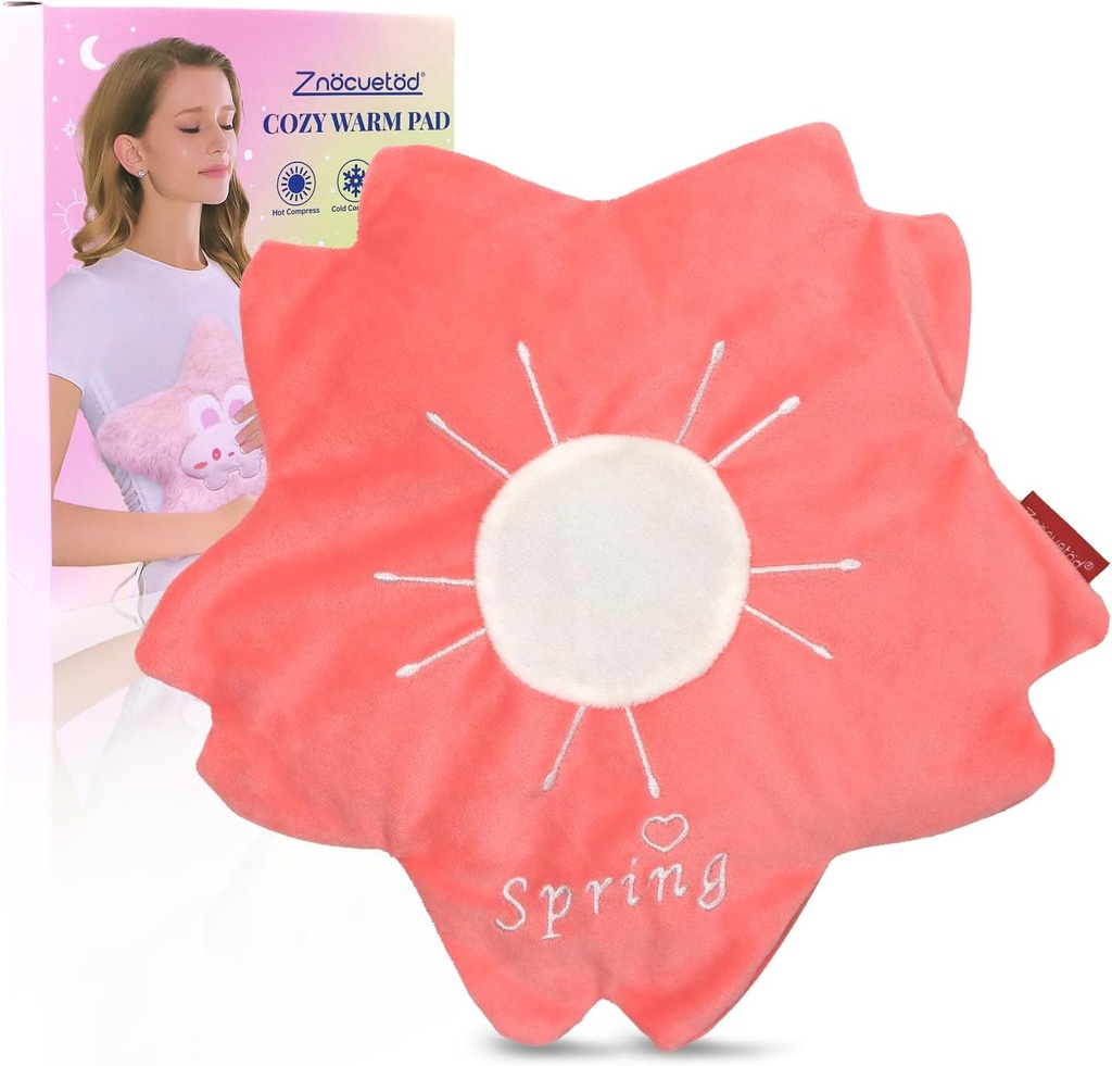 Microwavable Calefacción Pad para Calambres de Período Pain Alivio de Microondas Calefacción Pad para Mujer con Calor Moist Pack para Cuello Cute Soft Warm Compress Cozy Pad Plush Valentines Gifts for Girls