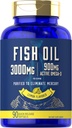 Carlyle Fish Oil 3000mg tención 900mg Omega 3 ← 90 Softgels  Lemon Flavor ← Non-GMO y Gluten Free Supplement