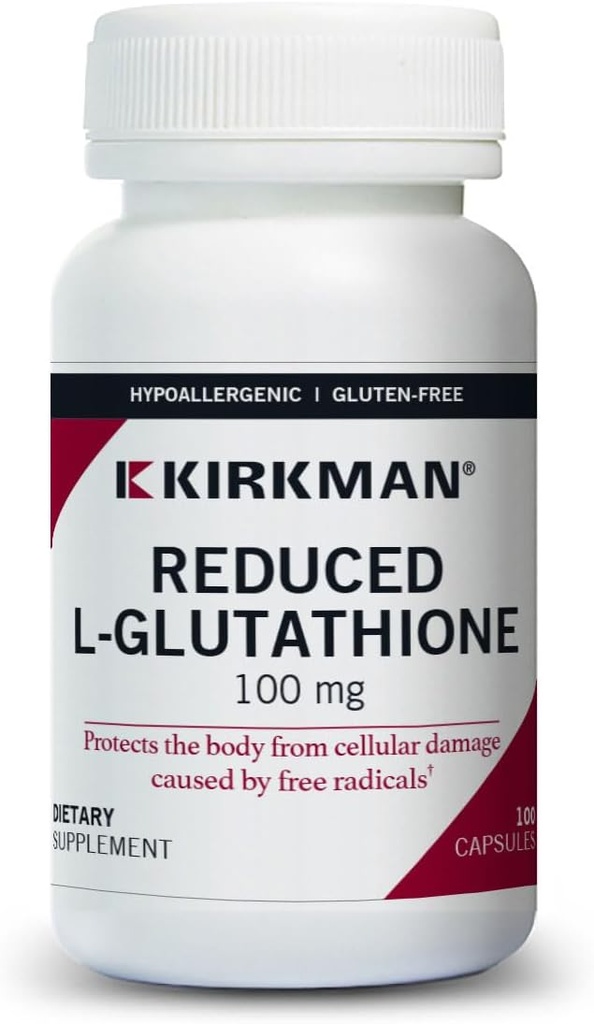 Kirkman Reducido L-Glutathione 100 mg - Hypoallergenic TEN 100 cápsulas vegetarianas TENIDO Antioxidante
