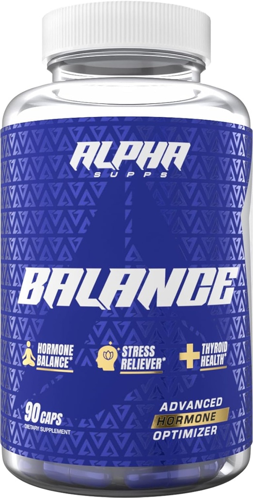 Alpha Supps - Alpha Balance TENIDO Apoyo hormonal y saludable nivel de estrés Silencioso con Inositol y Ashwagandha