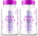 (2 Pack) NovaTonica Capsules, Nova Tonica para apoyar la piel naturalmente saludable y de alumbramiento, suplemento extra fuerte para soportar la hidratación, las píldoras de vitaminas que potencian la piel, las críticas de Nova Tonic (120 cápsulas)