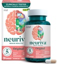 NEURIVA Original Decaffeinated Clinically Tested Nootropic Brain Supplement for Memory, Focus " Concentration, NeuroFactor " Phosphatidylserine, 28ct Capsules