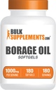 BulkSupplements.com Borage Oil Softgels - Gamma Linolenic Acid Suplemento, Borage Oil Suplementos, Borage Oil 1000mg - Gluten Free, 1 Softgel por Serving, 180 Cuenta (Pack of 1)