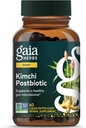 Gaia Herbs Kimchi Postbiótico - Suplemento Digestivo Natural para la Salud Gut - Hecho con Kimchi fermentado orgánico - Libre de Leche, Soy &amp; Gluten - 60 cápsulas Vegan (30 servidos)