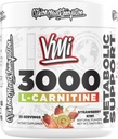 VMI Sports L-Carnitine 3000 Powder tención 3000 mg L-Carnitine TENIDO Apoyo metabólico Máximo Absorción Fórmula ANTE Gran Sabor para Hombres y Mujeres ANTE 30 Servimientos (30 Servimientos, Fresa Kiwi)