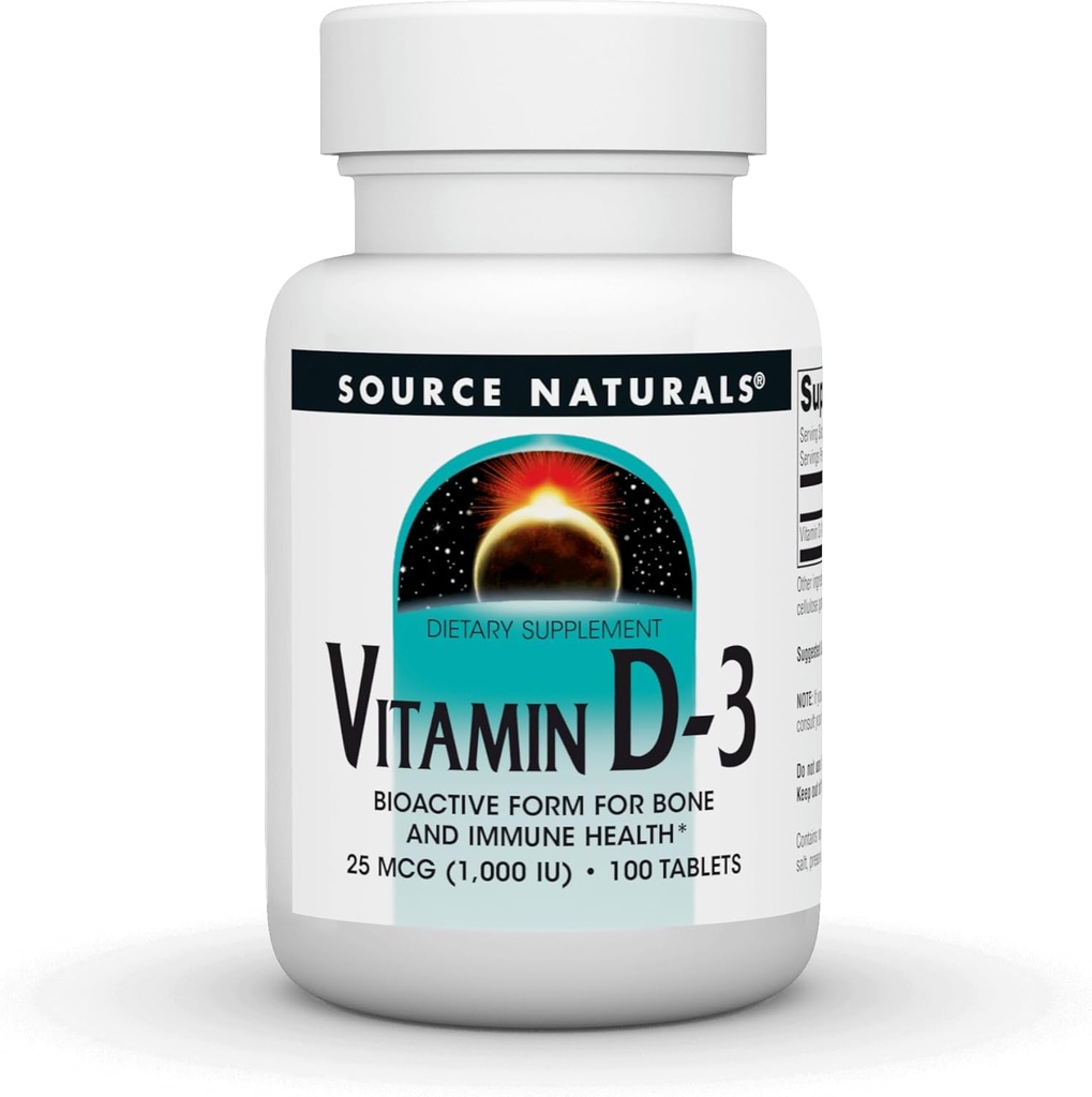 Fuente Naturals Vitamina D-3 1000 iu Soporta Bone & Immune Health* - 100 Tablets