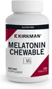 Kirkman - Melatonina 1 mg Chewable Tablets - 100 Tablets - Promueve el sueño - Refreshing Mint Flavor - Hypoallergenic