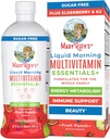 MaryRuth Organics Liquid Morning Multivitamin Essentials+ ← Vitamina A C D E B6 B12 Biotin Zinc, Mens Womens Multivitamin, Immune Support, Beauty peru Sugar Free ← Vitaminas for Ages 1+  Vegan ← 32 Fl Oz