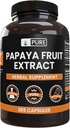 PURE Original INGREDIENTES Papaya Extracto (365 capsules) No hay magnesio o rifles de arroz, siempre puro, lab Verificado