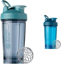 BlenderBottle Shaker Bottle Pro Series Perfecta para Protein Shakes y Pre Workout, 24-Once, Cerulean Blue y Ocean Blue