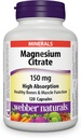 Webber Naturalsᆴ Citratas de Magnesio Alta Absorción 150 mg 120 cápsulas